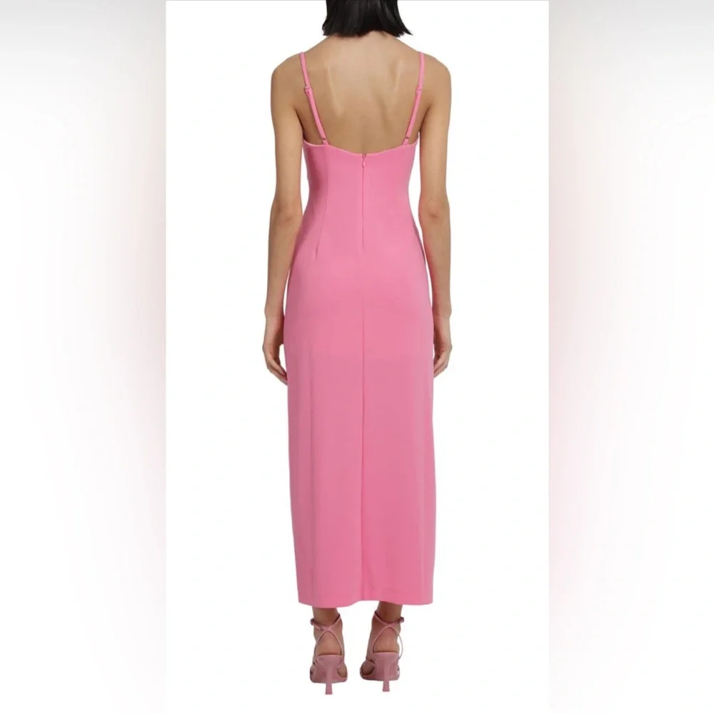 ONLY WORN ONCE! Donna Morgan for Maggy Shirred Draped Dress in size 16 - Picture 5 of 6